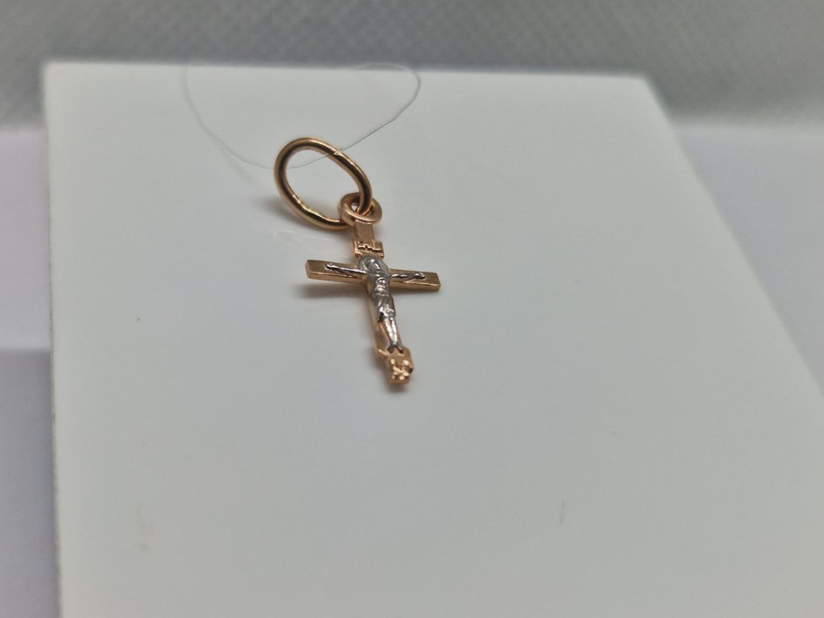 ПОДВЕСКА КРЕСТ без камня (Au 585)