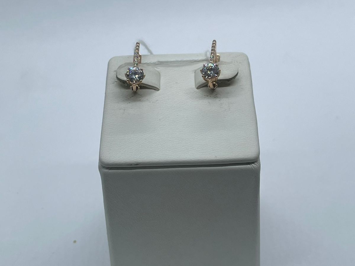 СКМИ585 СЕРЬГИ С КАМНЯМИ (Au 585)