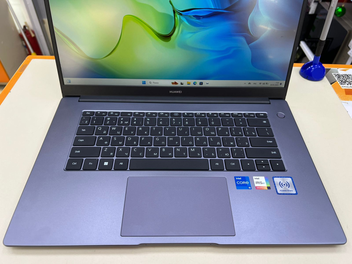 Ноутбук Huawei; Core I5-1155G7, Iris(R) Xe Graphics, 8 Гб, 256 Гб, Нет