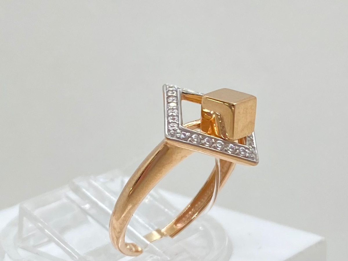 КОЛЬЦО С КАМНЯМИ (Au 585)