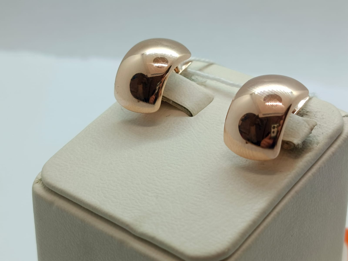 СБКМ585 СЕРЬГИ БЕЗ КАМНЯ (Au 585)