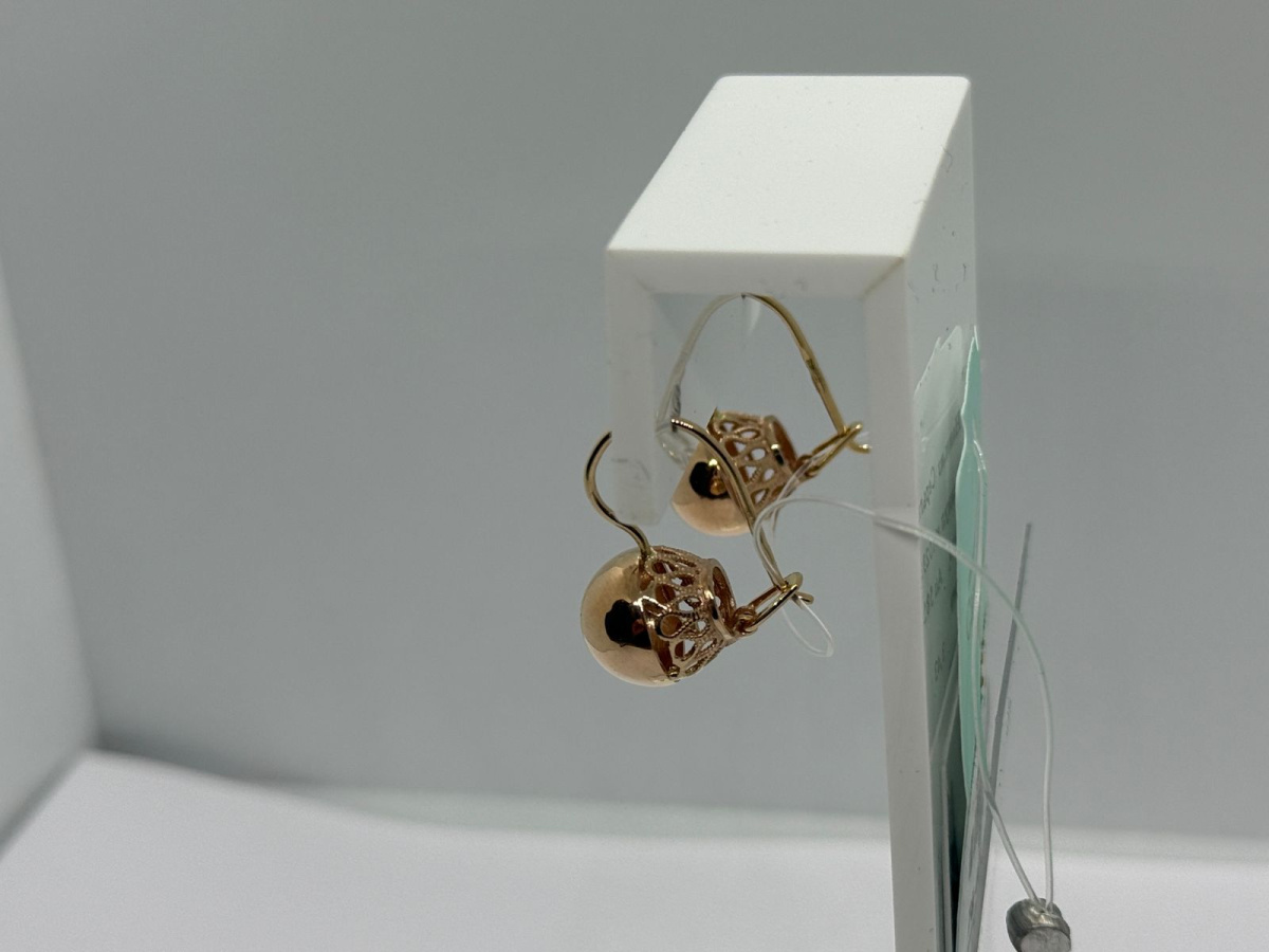 СЕРЬГИ ПЕТЕЛЬКА без камня (Au 585)