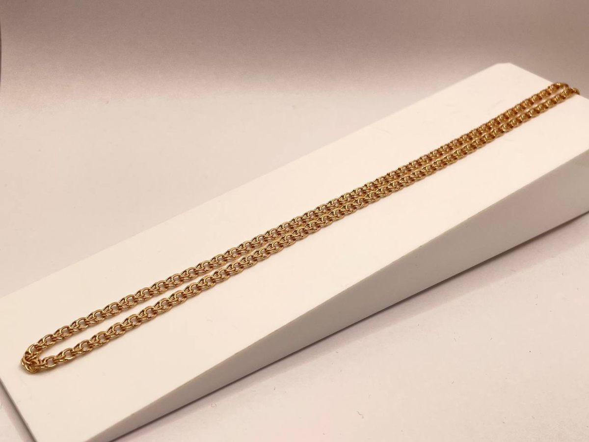 570005021 ЦЕПЬ ПУСТОТЕЛАЯ Бисмарк (Au 585)