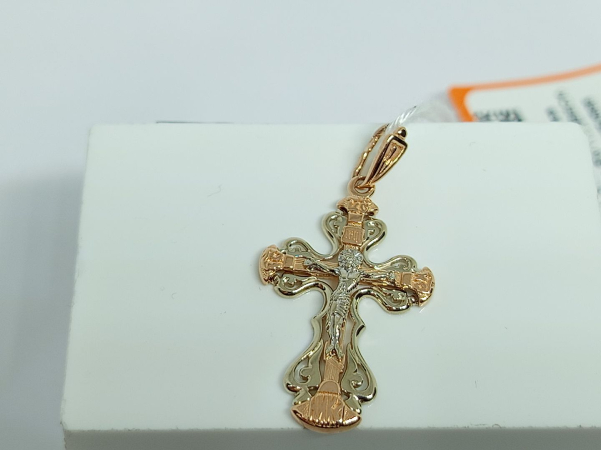 ПОДВЕСКА КРЕСТ БЕЗ КАМНЯ (Au 585)