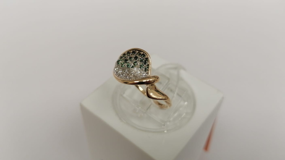 КОЛКМИ585 КОЛЬЦО С КАМНЯМИ (Au 585)