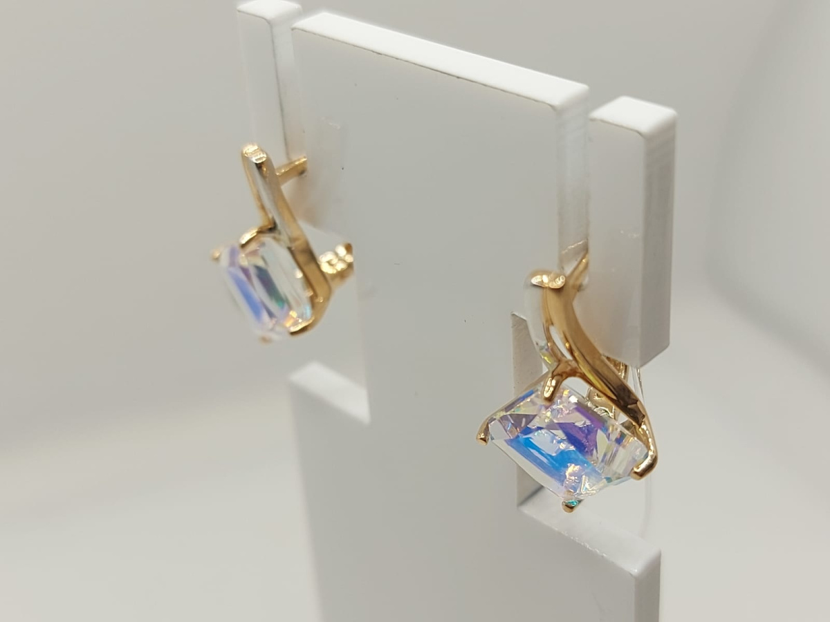 СЕРЬГИ С КАМНЕМ (Au 585)