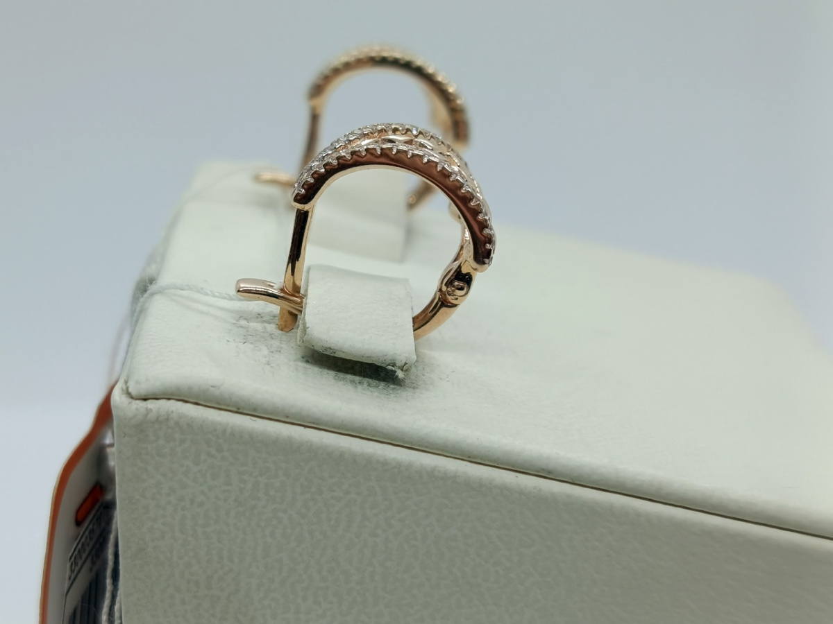 СКМИ585 СЕРЬГИ С КАМНЯМИ (Au 585)