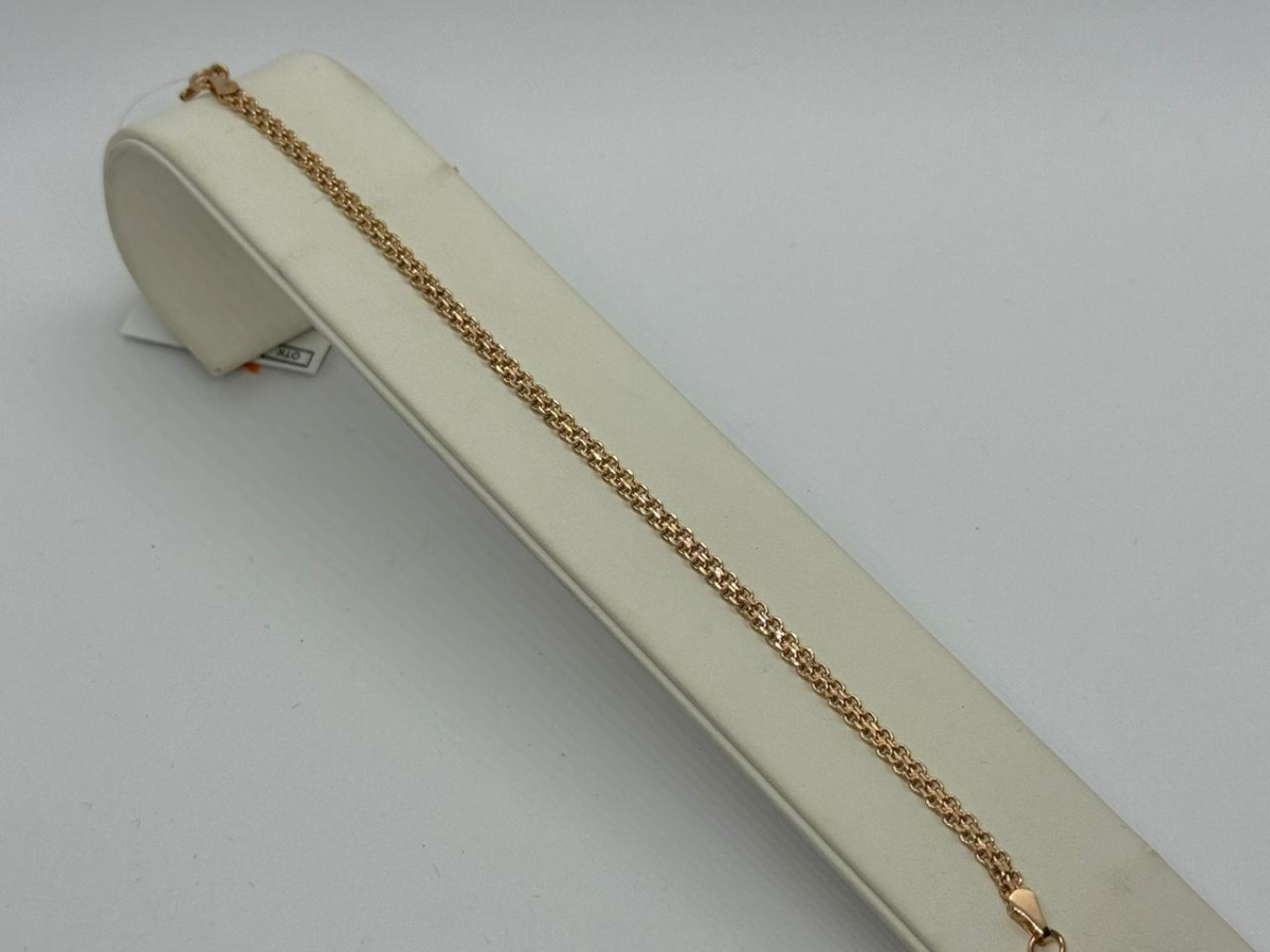 БРАСЛЕТ ПУСТОТЕЛЫЙ Бисмарк машинный (Au 585)