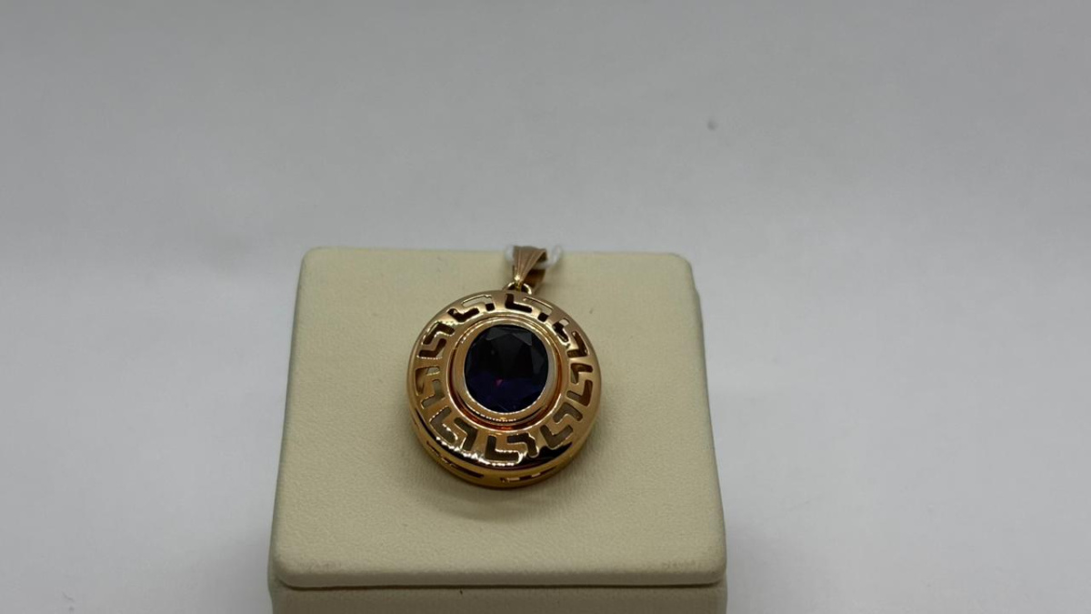 ПОДКМ585 ПОДВЕСКА С КАМНЕМ (Au 585)