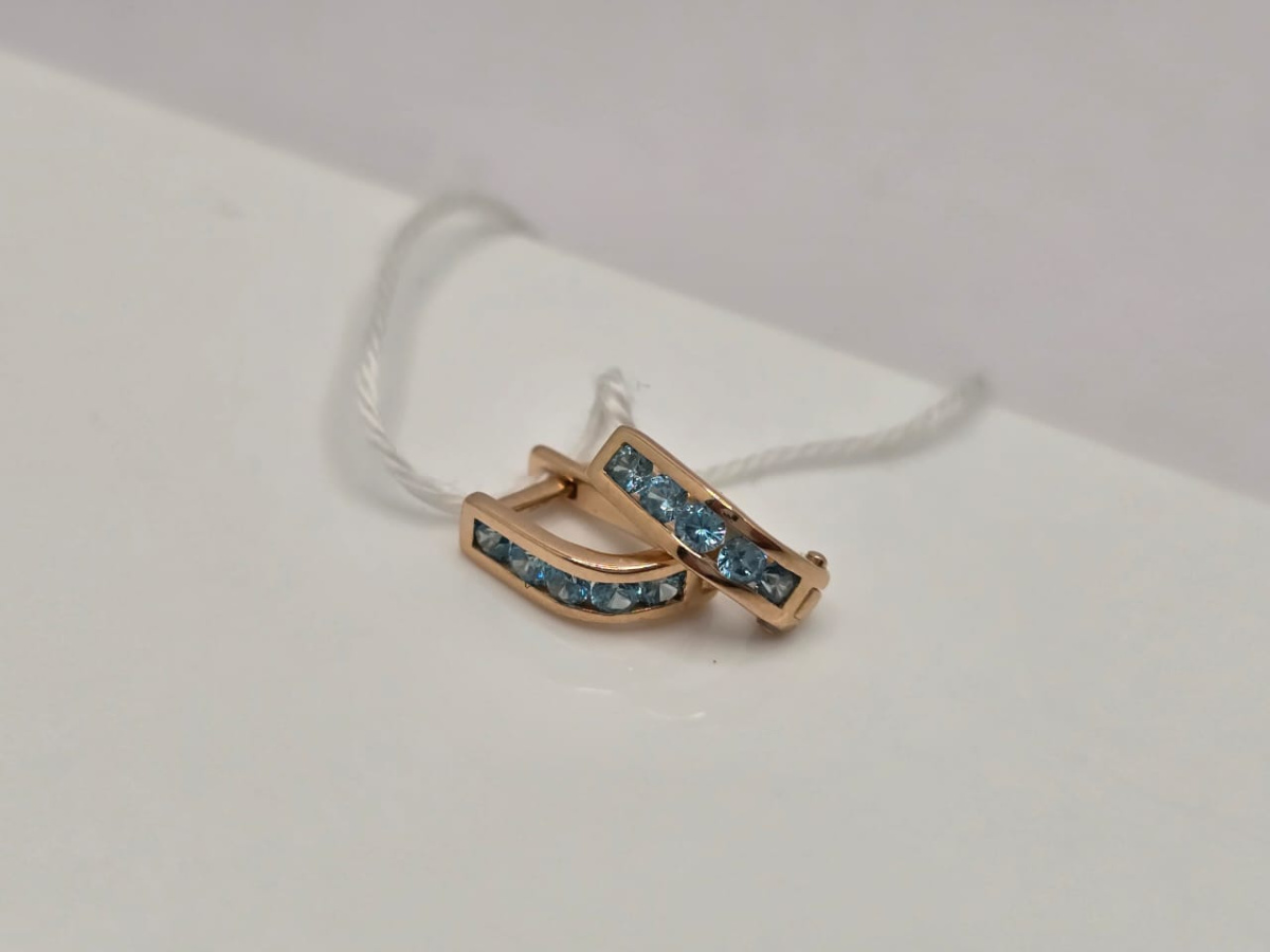 СЕРЬГИ С КАМНЯМИ (Au 585)