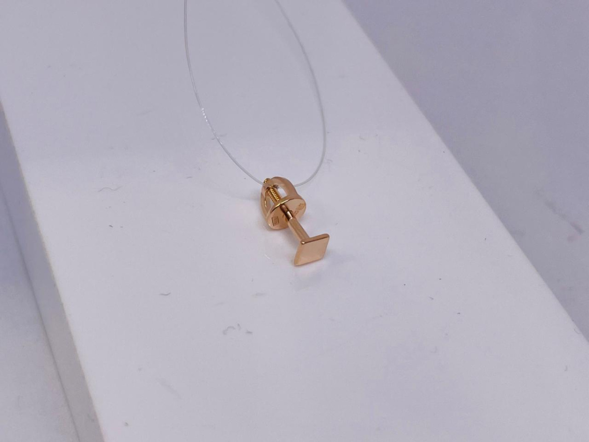 СЕРЬГИ ПУСЕТА без камня (Au 585)