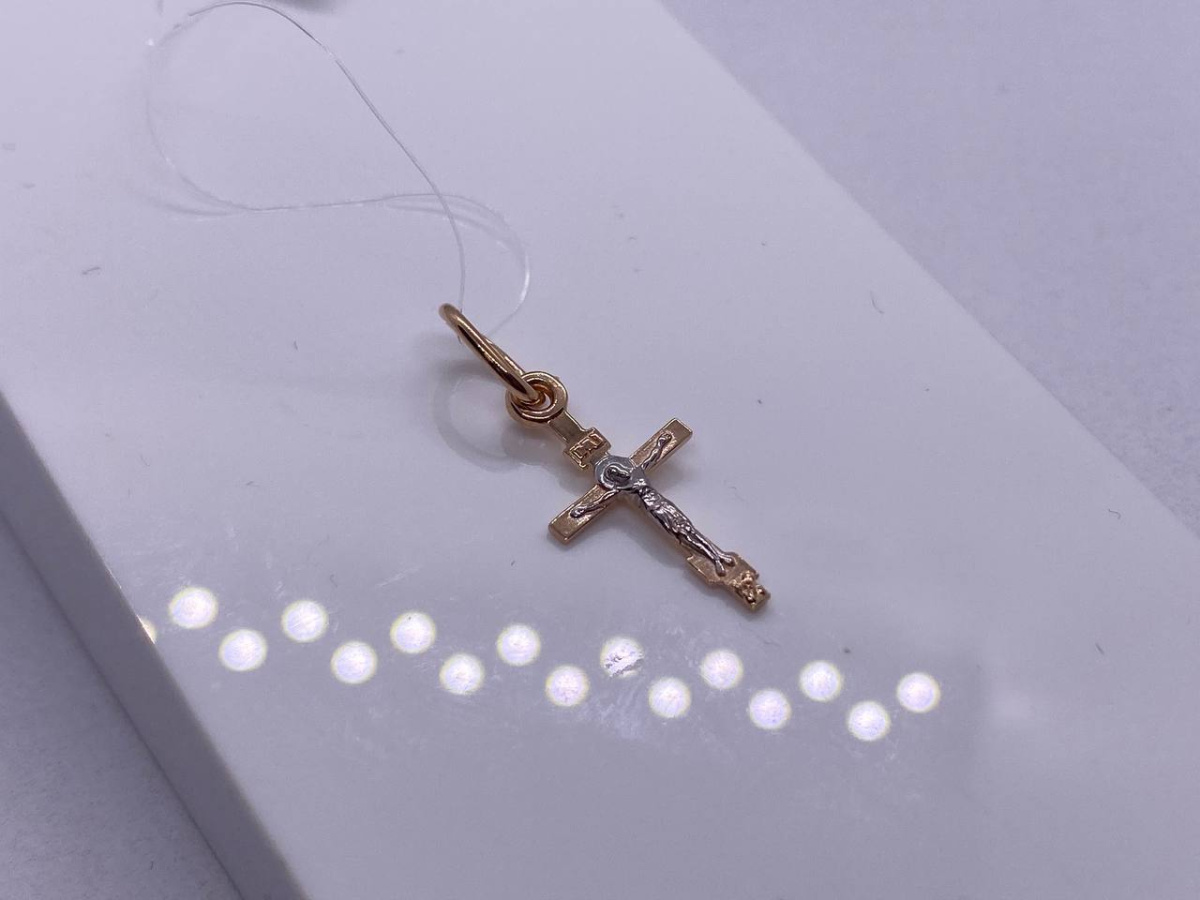 ПОДВЕСКА КРЕСТ без камня (Au 585)