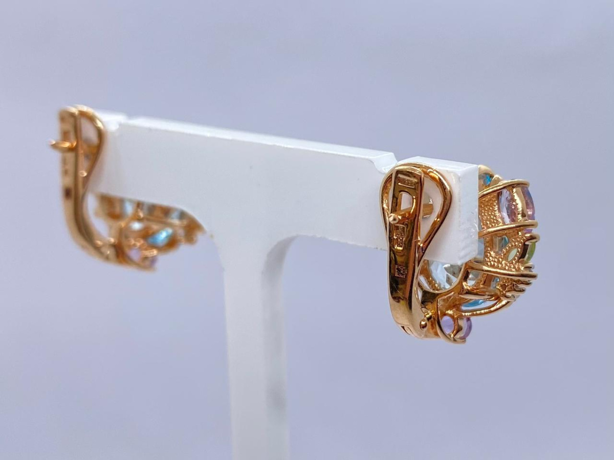 СКМИ585 СЕРЬГИ С КАМНЯМИ (Au 585)