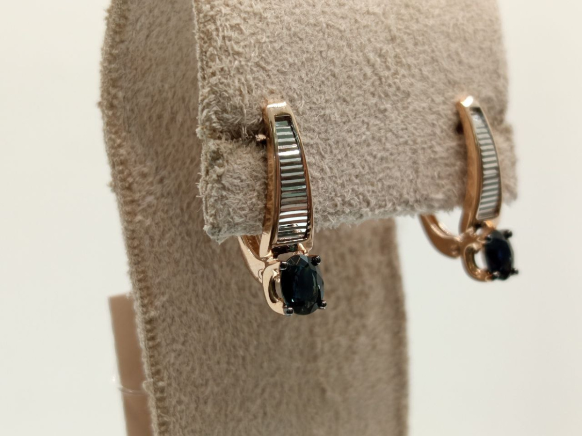 СЕРЬГИ САПФИР (Au 585)