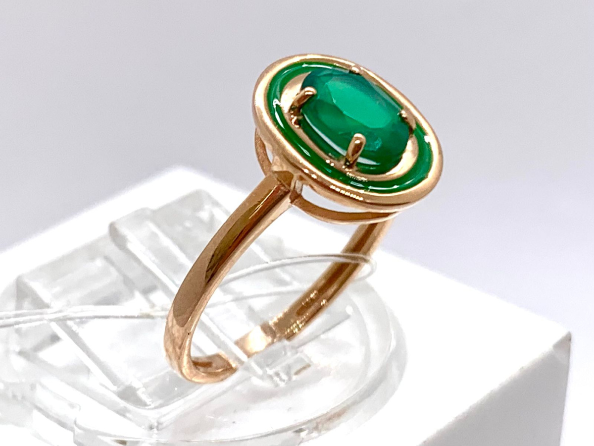 КОЛЬЦО С КАМНЕМ (Au 585)