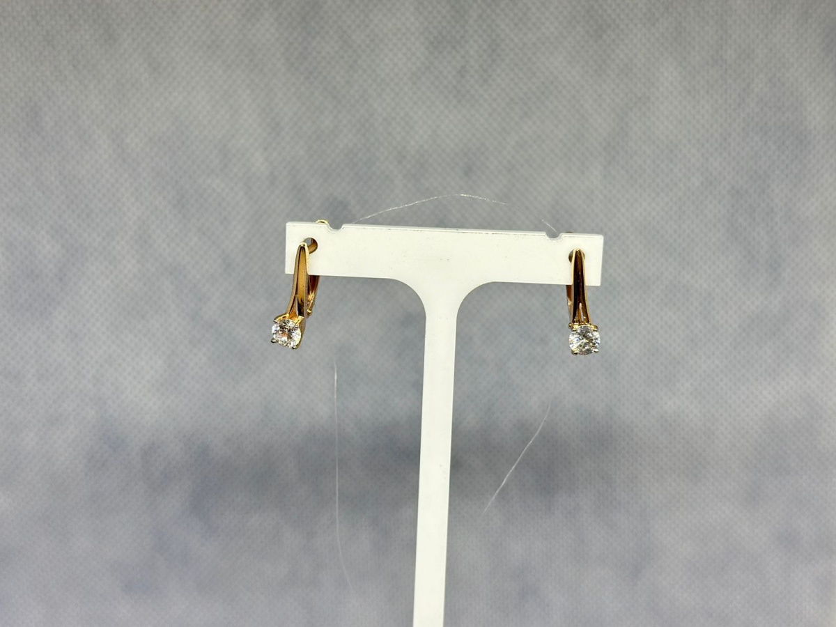 СЕРЬГИ С КАМНЕМ (Au 585)