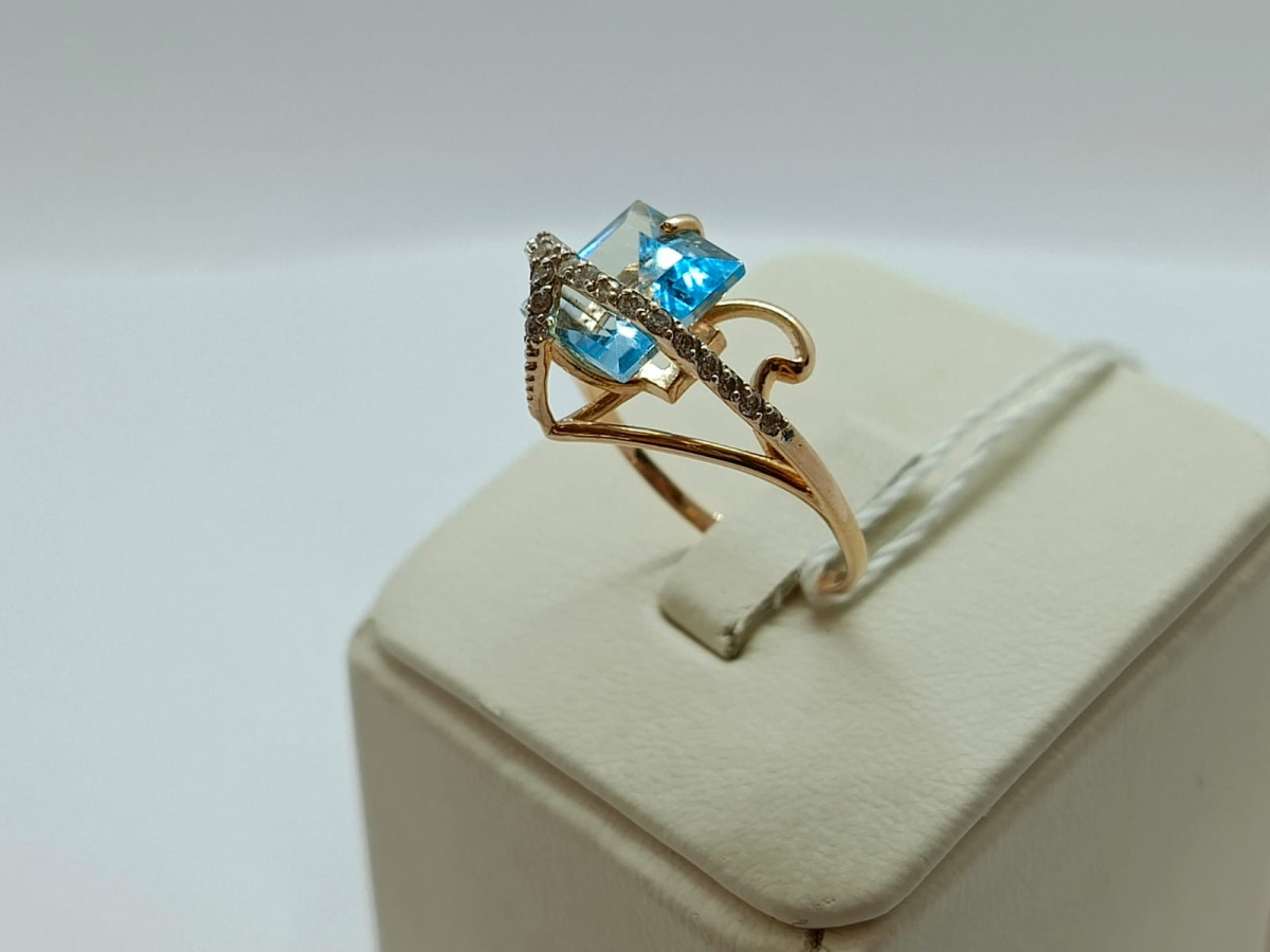 КОЛКМИ585 КОЛЬЦО С КАМНЯМИ (Au 585)