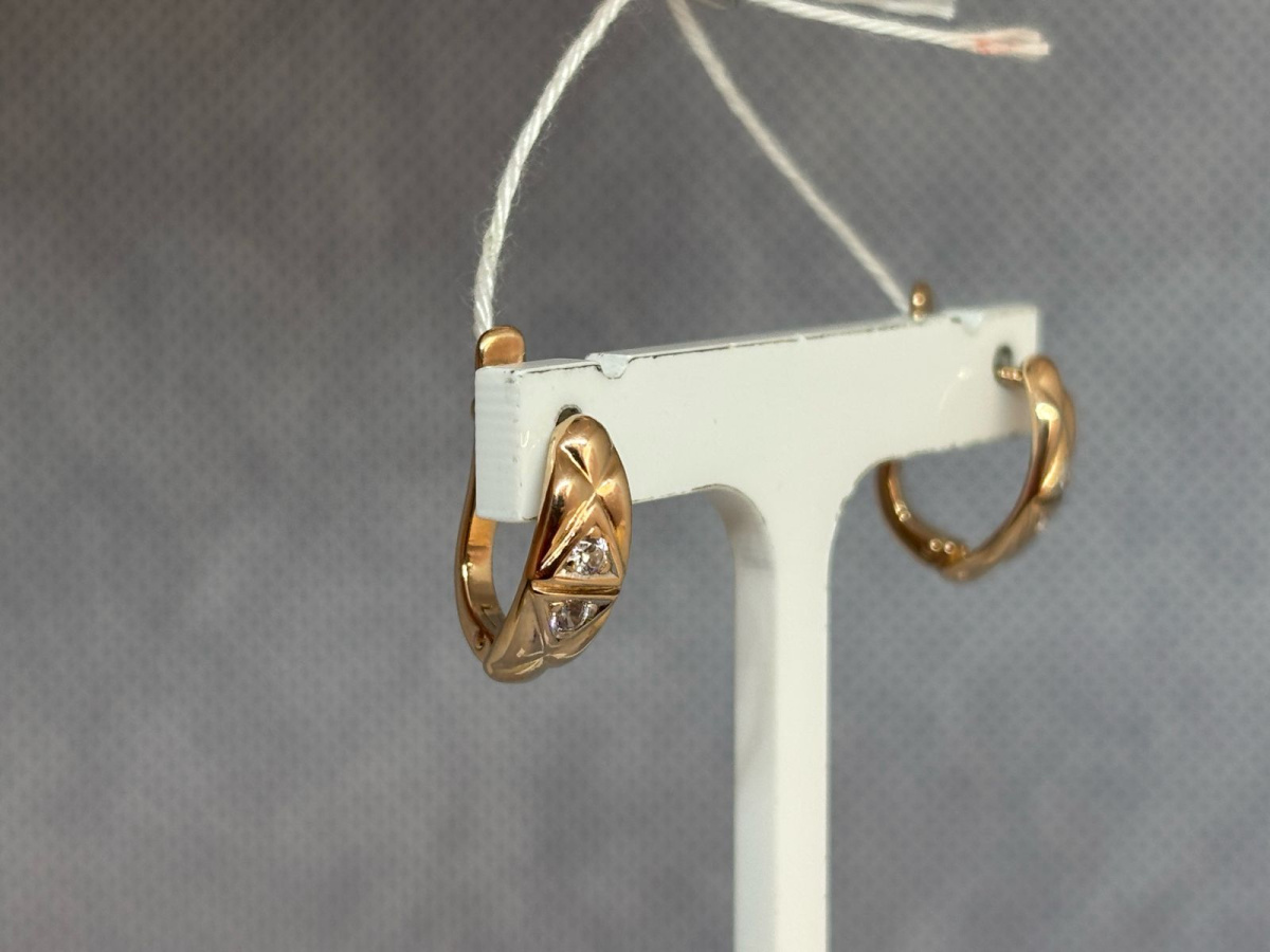 СКМИ585 СЕРЬГИ С КАМНЯМИ (Au 585)