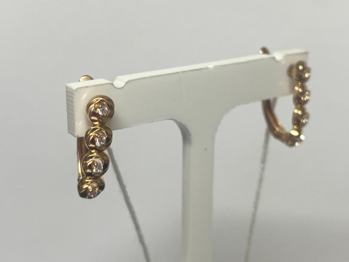 СКМИ585 СЕРЬГИ С КАМНЯМИ (Au 585)