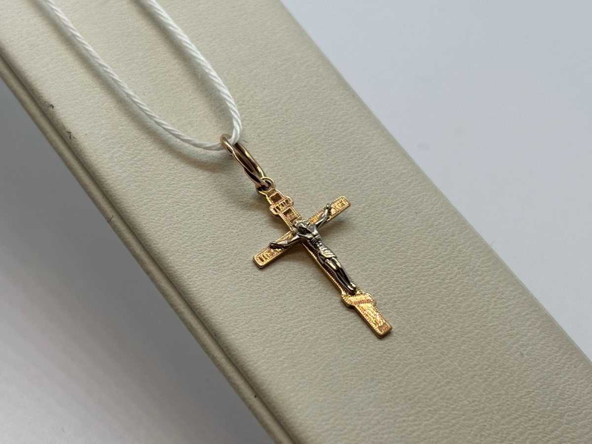 ПОДКБК585 ПОДВЕСКА КРЕСТ БЕЗ КАМНЯ (Au 585)