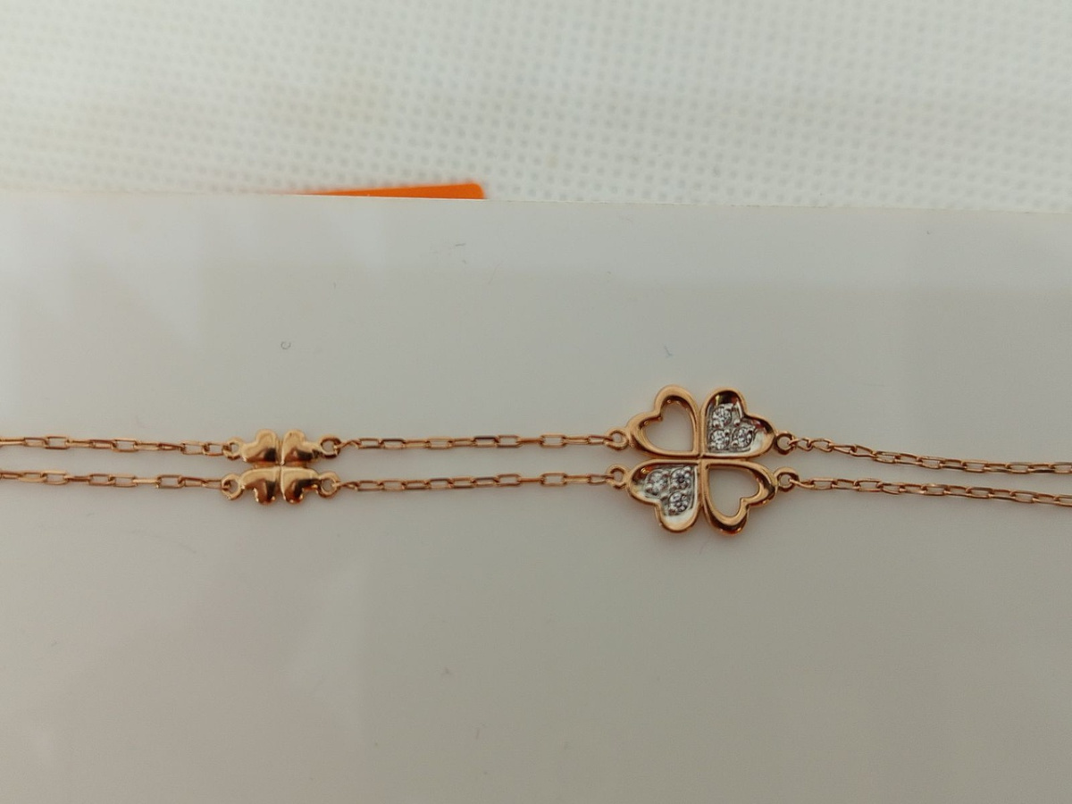 Б585 БРАСЛЕТ С КАМНЯМИ (Au 585)