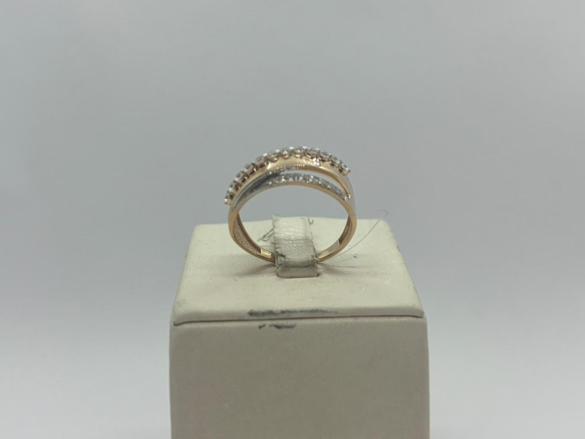 КОЛЬЦО С КАМНЯМИ (Au 585)