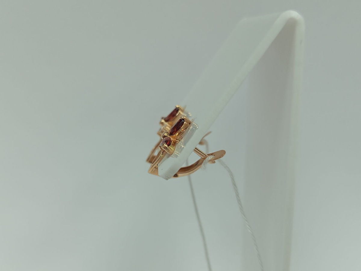 СКМИ585 СЕРЬГИ С КАМНЯМИ (Au 585)