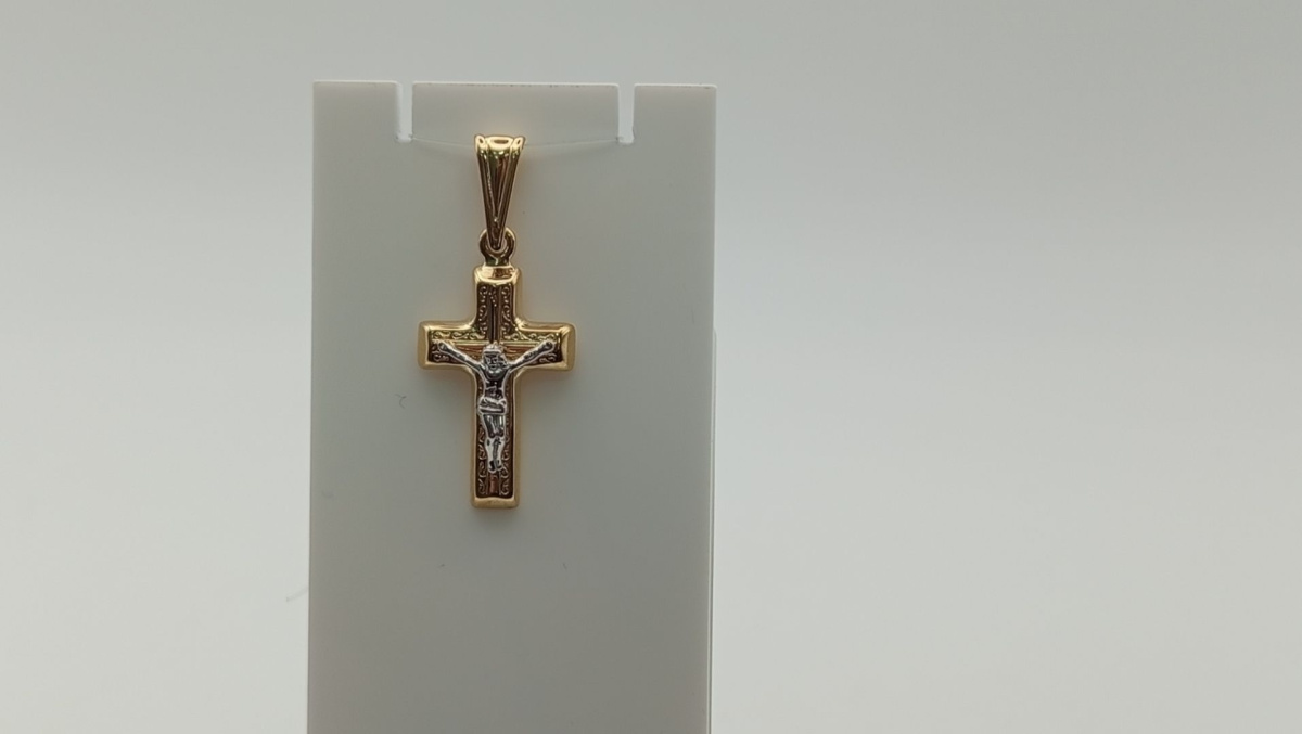 ПОДВЕСКА КРЕСТ без камня (Au 585)