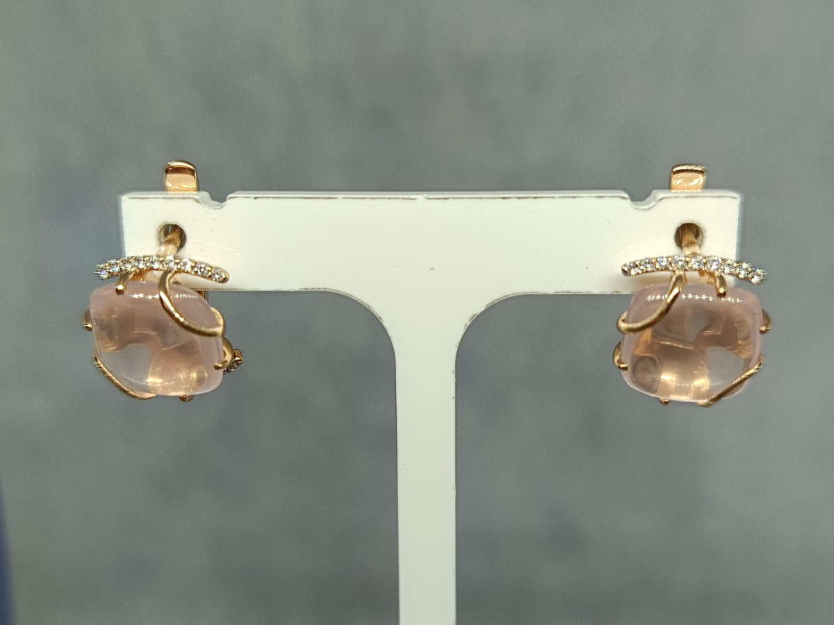 СКМИ585 СЕРЬГИ С КАМНЯМИ (Au 585)