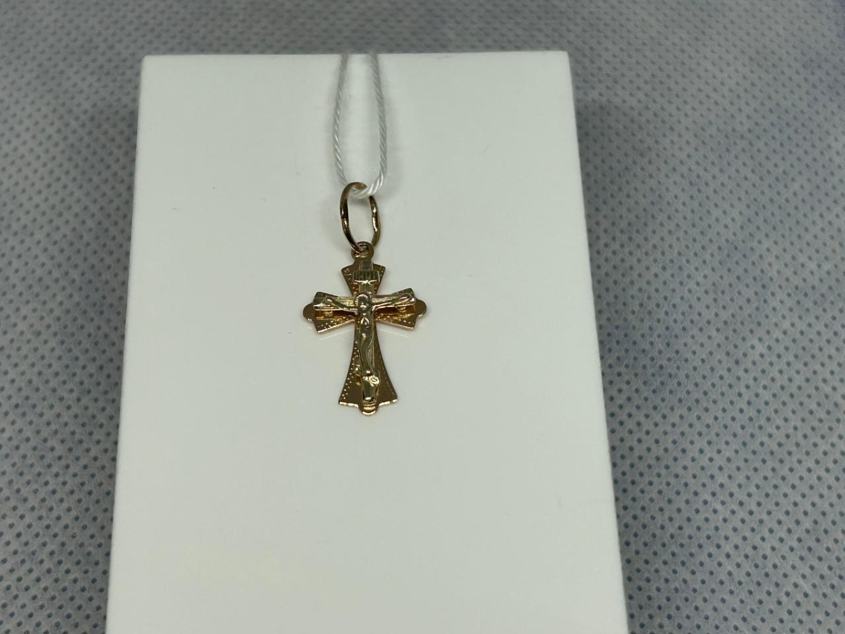 ПОДВЕСКА КРЕСТ БЕЗ КАМНЯ (Au 585)