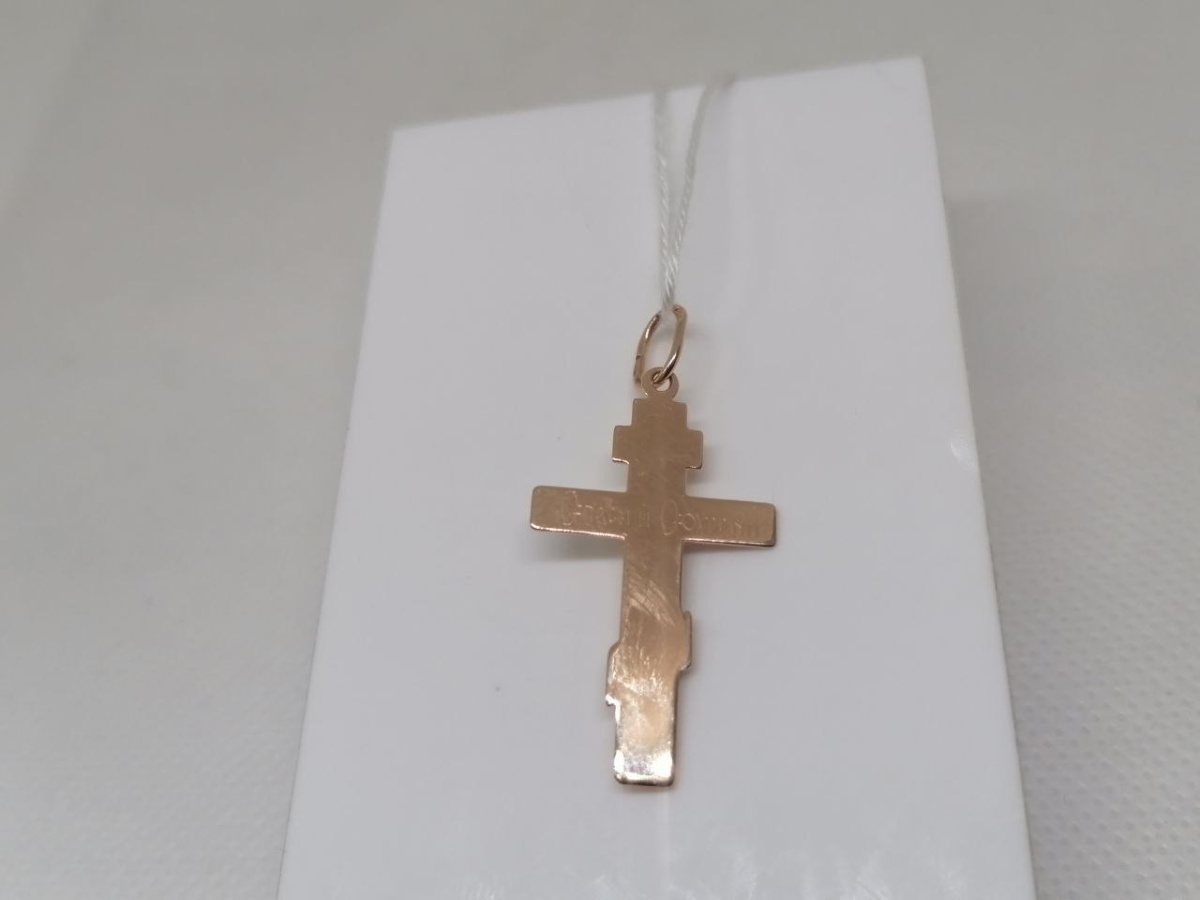 ПОДККИ585 ПОДВЕСКА КРЕСТ С КАМНЕМ (Au 585)