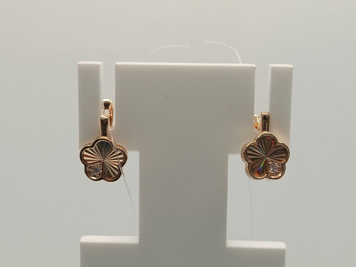 СЕРЬГИ С КАМНЕМ (Au 585)