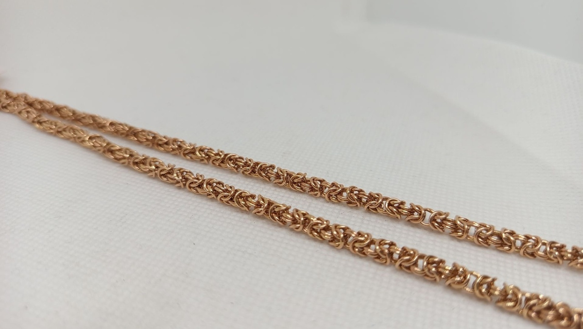 ЦЛМК585 ЦЕПЬ ПОЛНОВЕСНАЯ Мальвина королевская(лисий хвост) (Au 585)