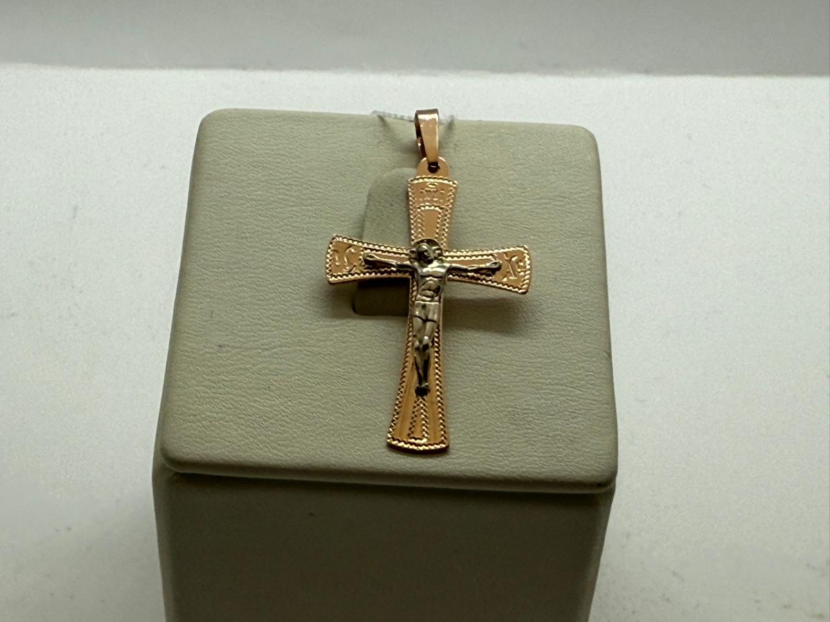 ПОДВЕСКА КРЕСТ без камня (Au 585)
