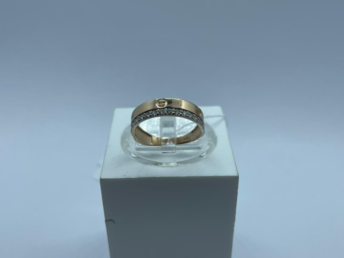 КОЛЬЦО С КАМНЯМИ (Au 585)