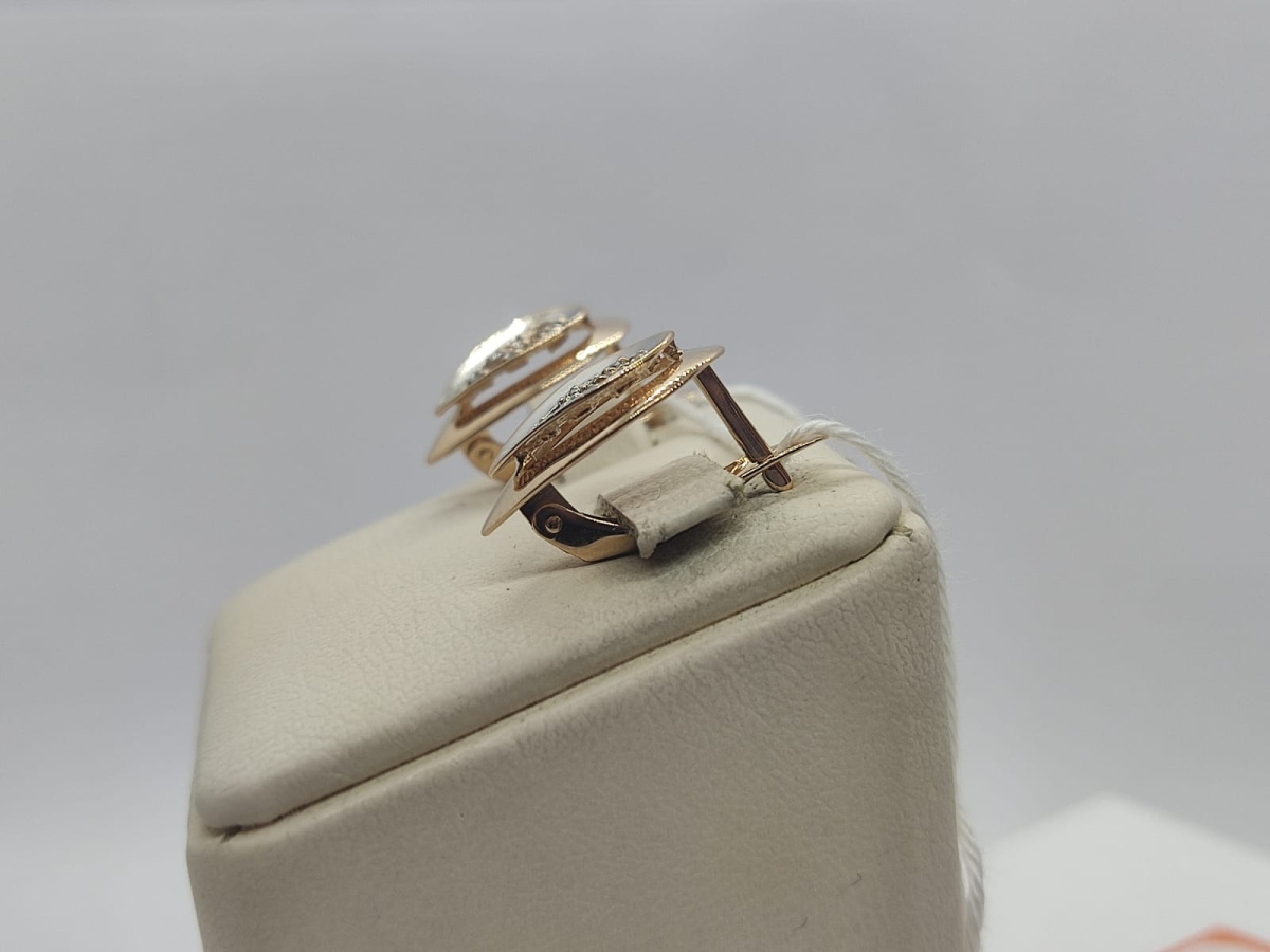 СКМИ585 СЕРЬГИ С КАМНЯМИ (Au 585)