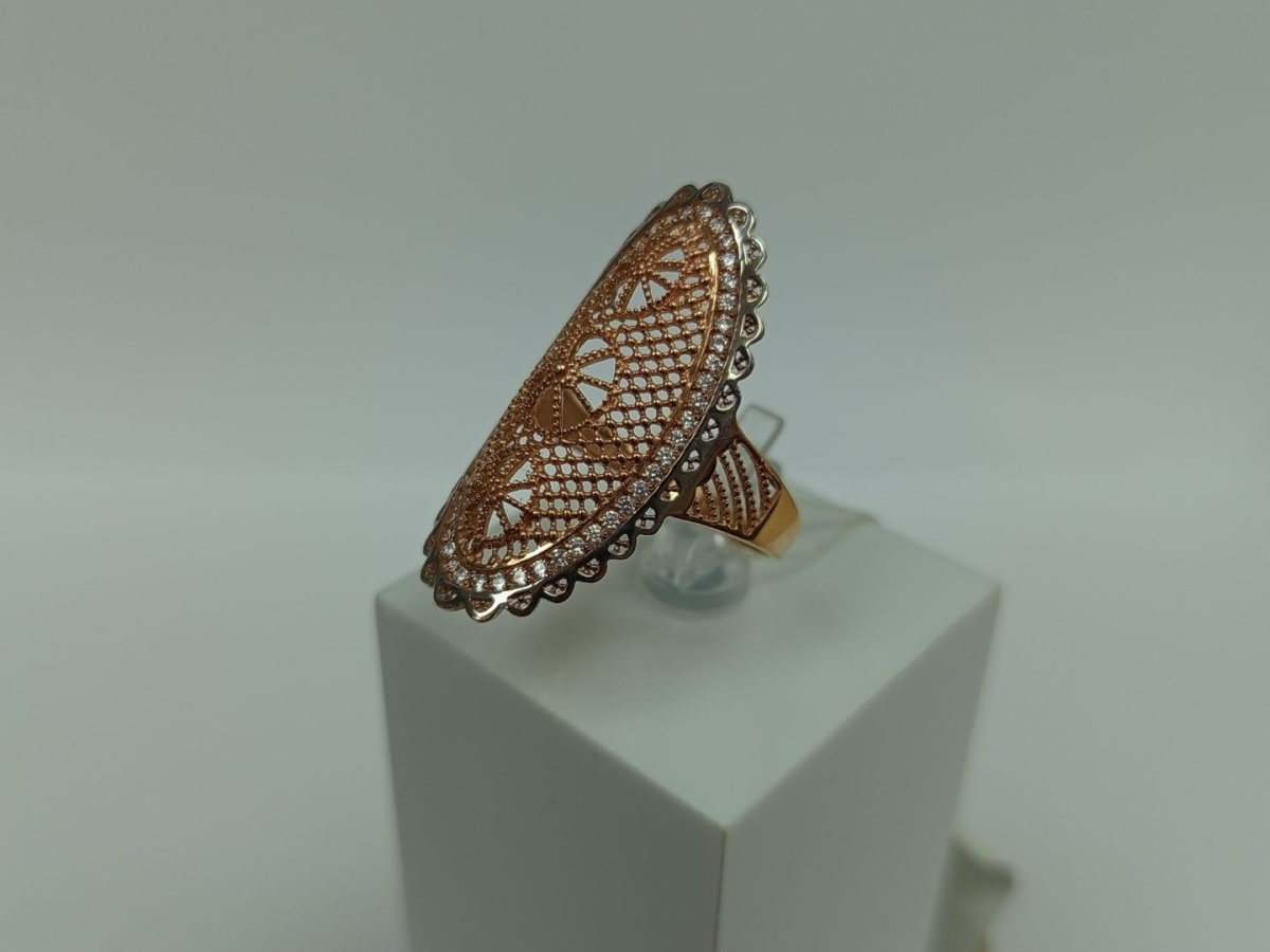 КОЛЬЦО С КАМНЯМИ (Au 585)