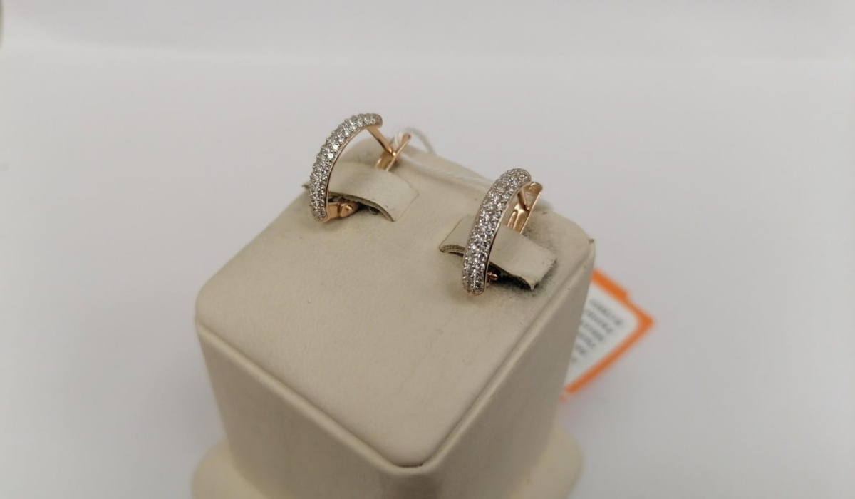 СКМИ585 СЕРЬГИ С КАМНЯМИ (Au 585)