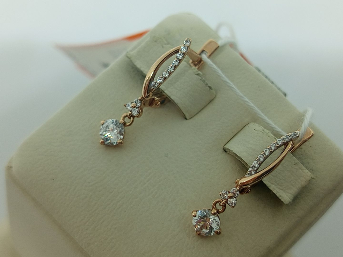 СЕРЬГИ С КАМНЯМИ (Au 585)