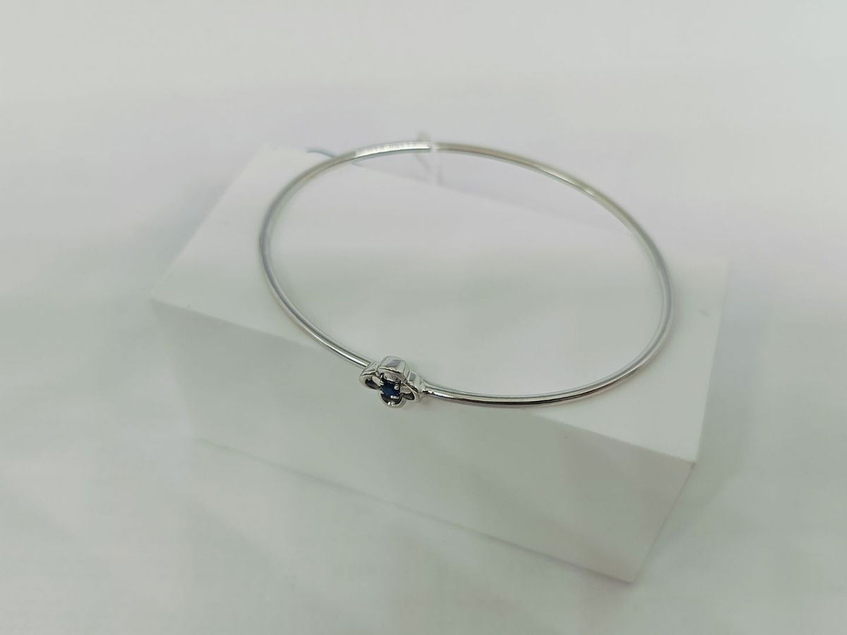 БЖКМ585 БРАСЛЕТ ЖЕСТКИЙ С КАМНЕМ (Au 585)