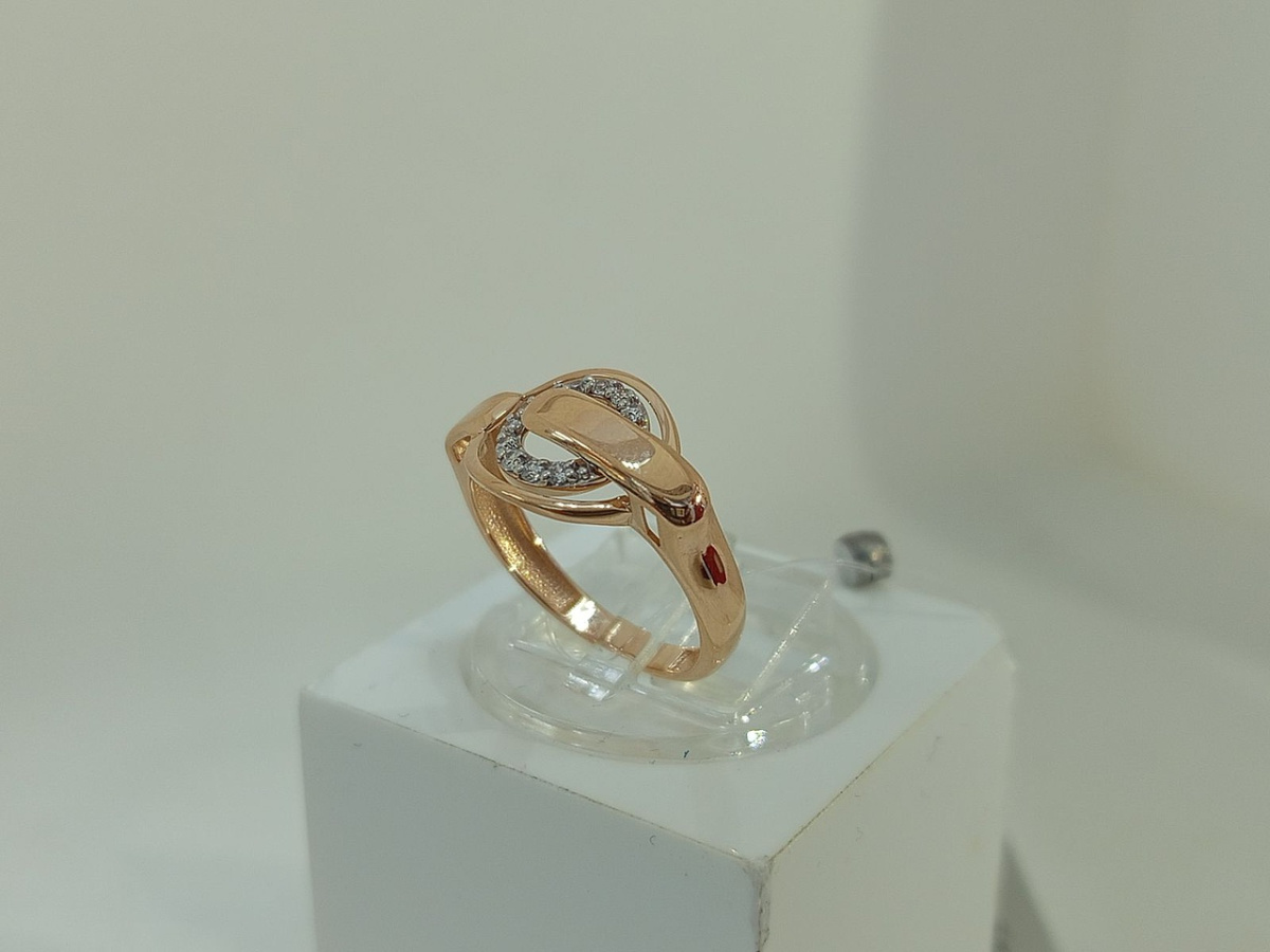 КОЛЬЦО С КАМНЯМИ (Au 585)