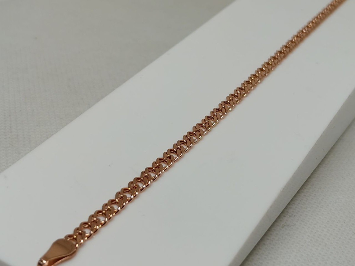 611106022 БРАСЛЕТ ПУСТОТЕЛЫЙ Ромб двойной (Au 585)