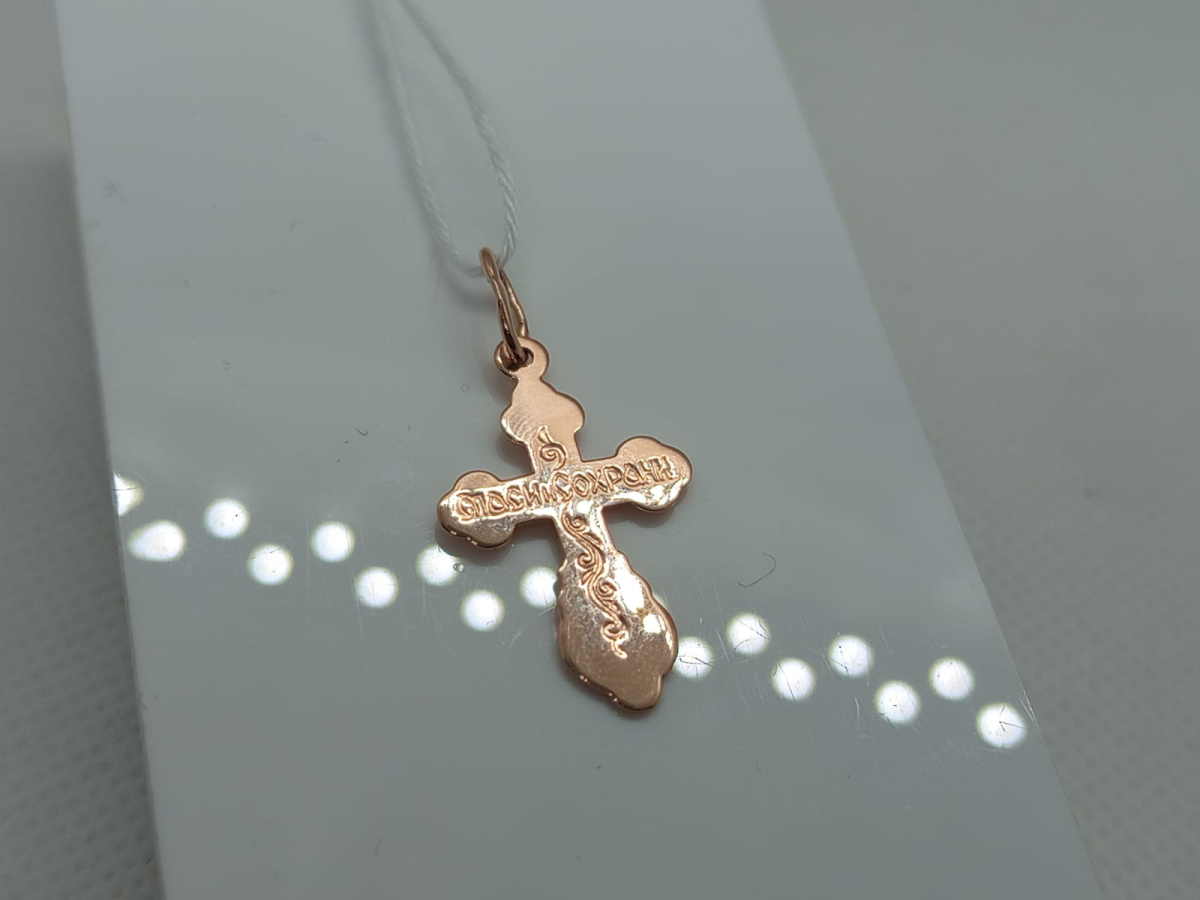 ПОДКБК585 ПОДВЕСКА КРЕСТ БЕЗ КАМНЯ (Au 585)