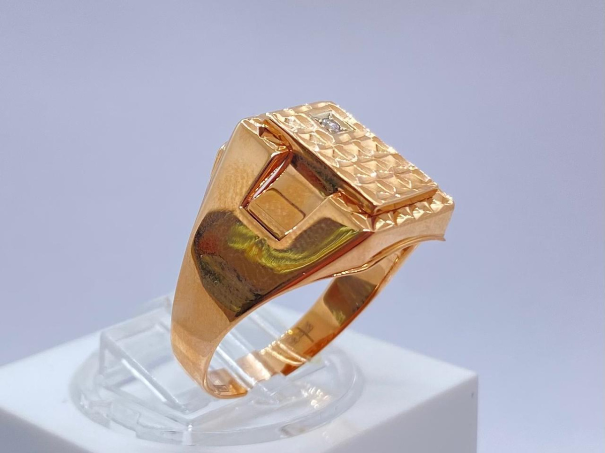 КОЛЬЦО ПЕЧАТКА с камнем (Au 585)