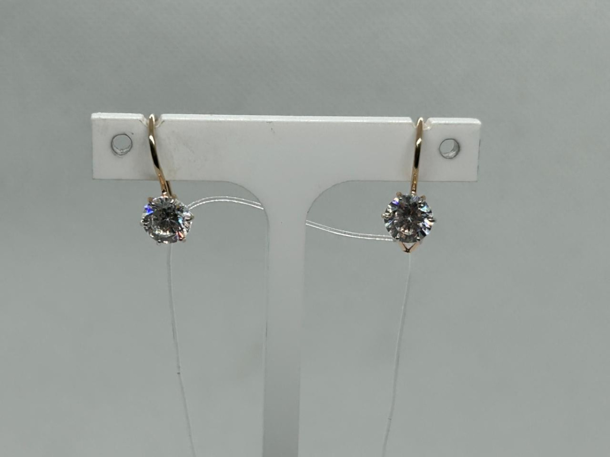 027379 СЕРЬГИ С ПЕТЕЛЬКОЙ (Au 585)