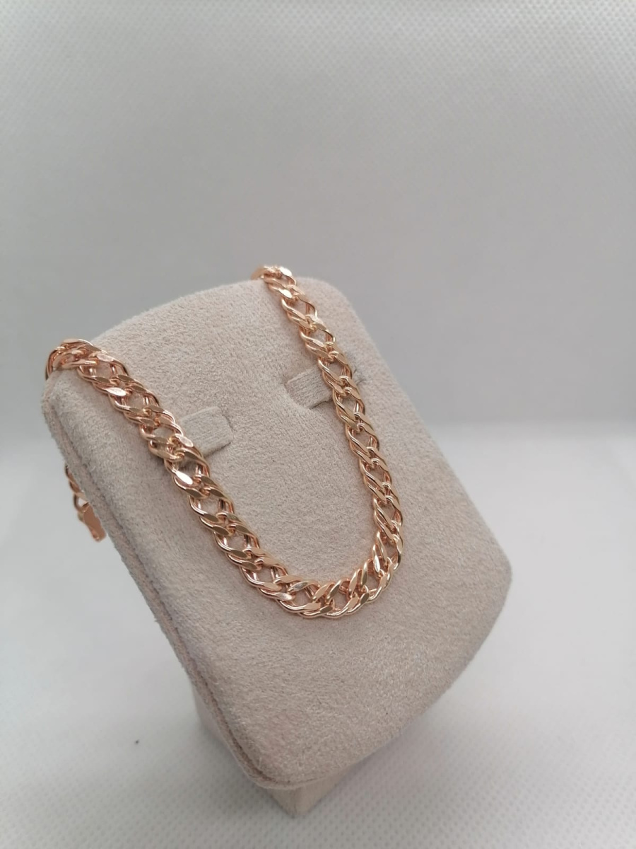 БРАСЛЕТ ПУСТОТЕЛЫЙ Ромб двойной (Au 585)