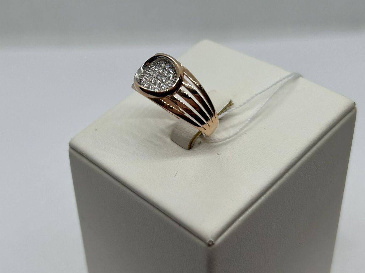 КОЛЬЦО С КАМНЯМИ (Au 585)