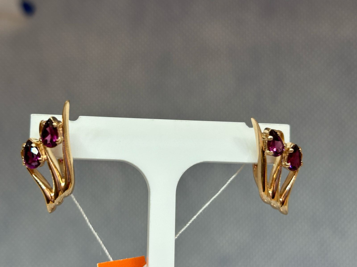 СКМИ585 СЕРЬГИ С КАМНЯМИ (Au 585)