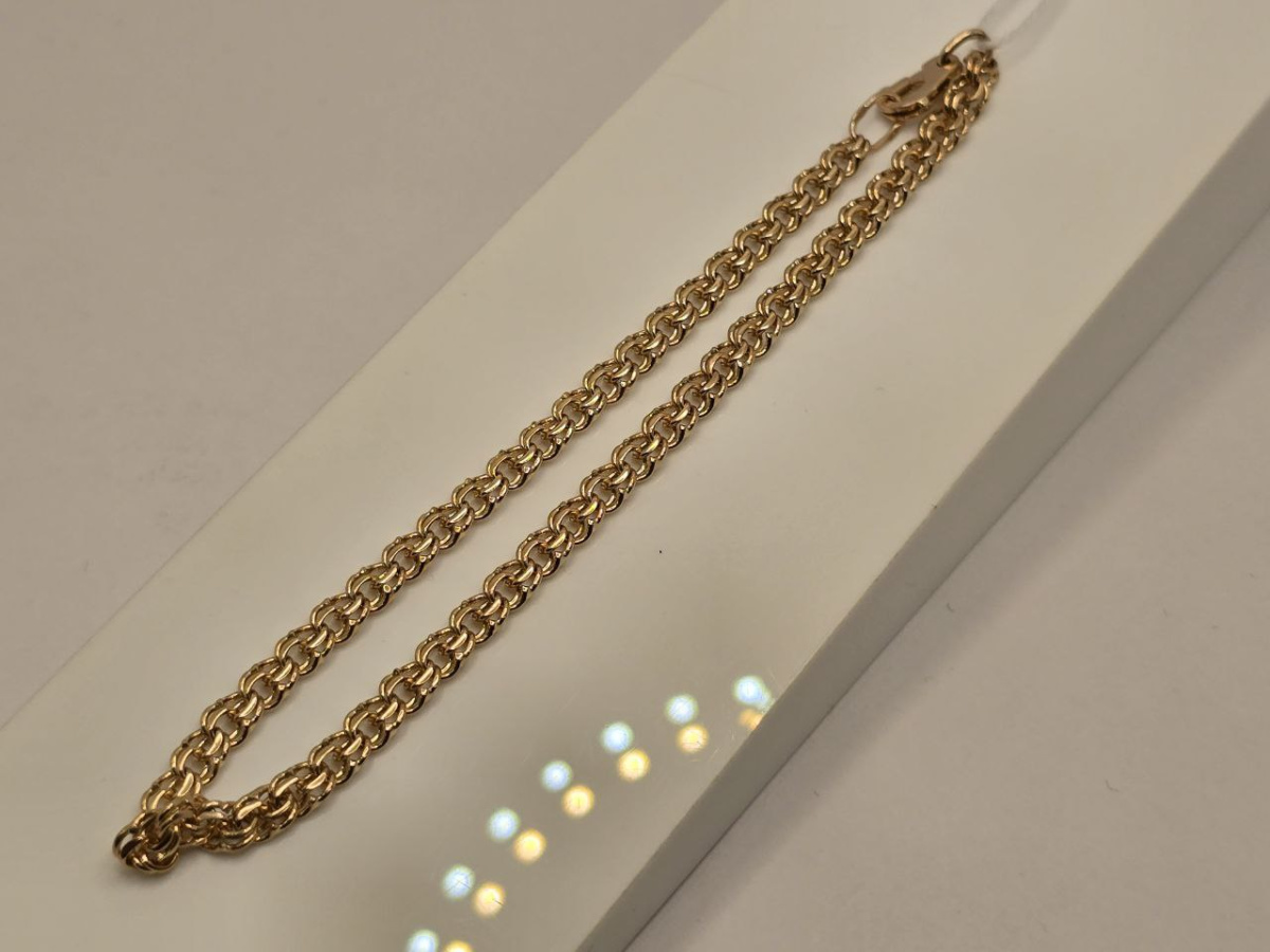 БЛБ585 БРАСЛЕТ ПОЛНОВЕСНЫЙ Бисмарк (Au 585)