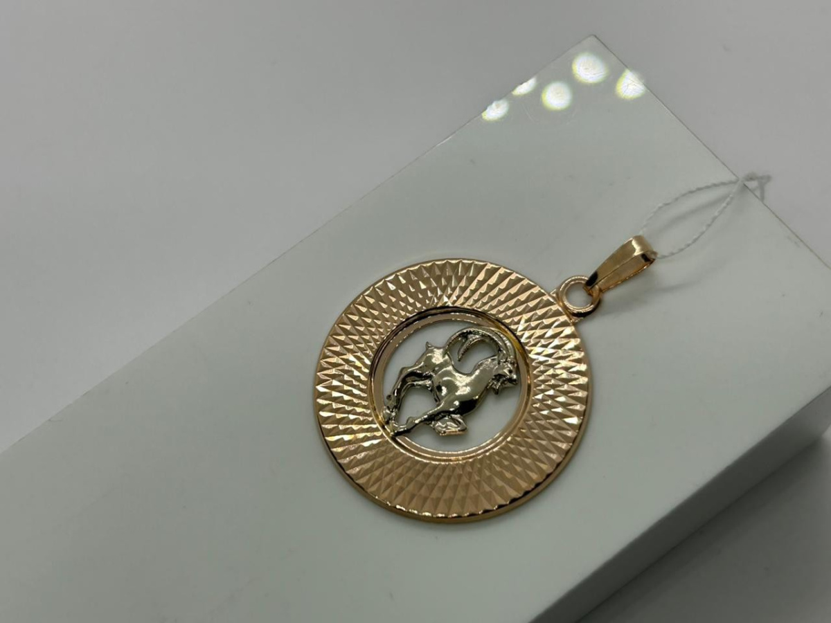 КрБПАкоз ПОДВЕСКА ЗНАК ЗОДИАКА КОЗЕРОГ (Au 585)